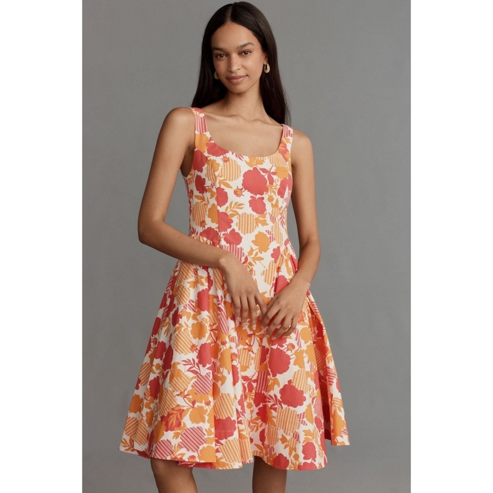 Anthropologie Sleeveless Scoop-Neck Basque Waist Midi Dress
Size: L